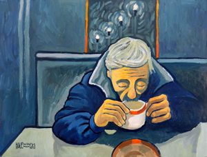 Late Night Coffee Shop [SOLD] - Holewinski - Paintings & Prints
