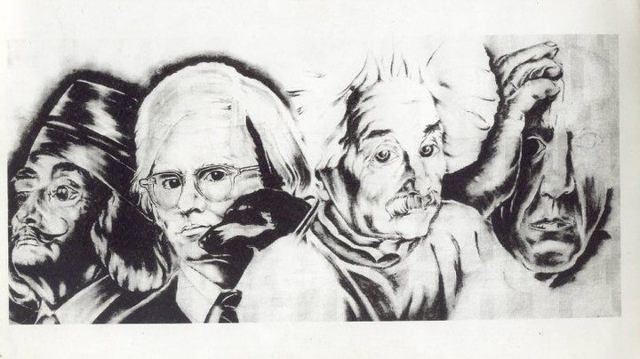 Dali, Warhol, Einstein and Picasso - Jimmie Williams Experience Charcoal Gallery