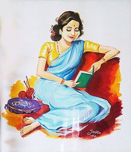 lady reading book