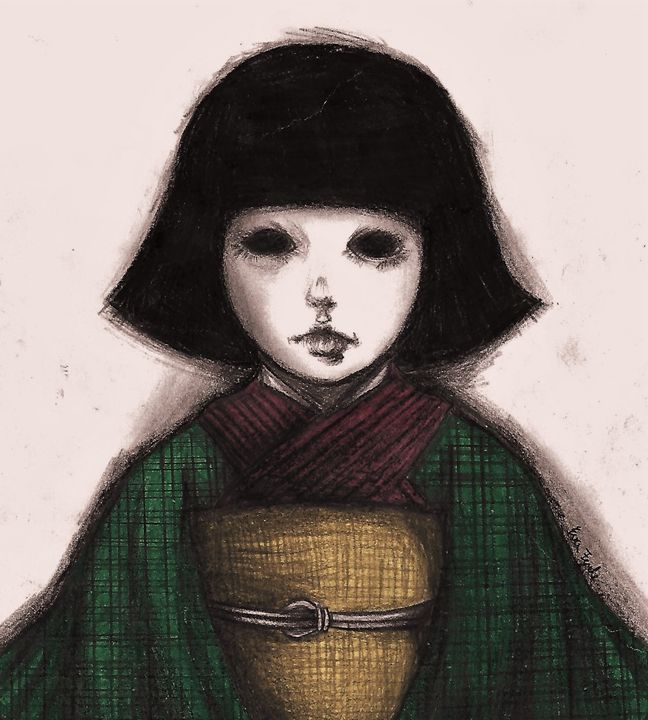 Japanese doll - My drawings - Drawings & Illustration, People & Figures ...