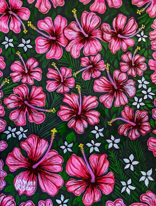 Tropical hibiscus flowers - Matt Starr Fine Art