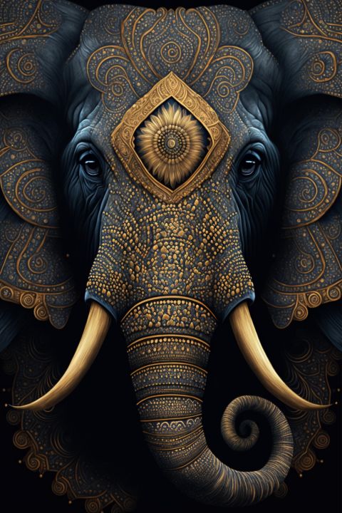 Mystic Elephant - amit - Digital Art, Animals, Birds, & Fish, Elephants ...