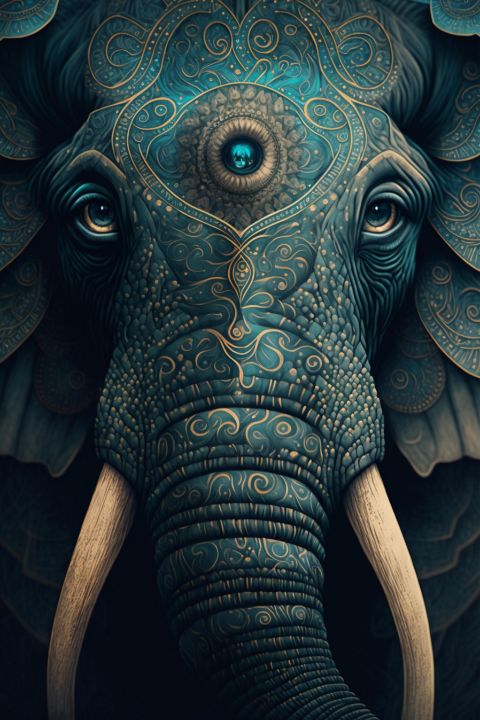 The Mystic Elephant - amit - Digital Art, Animals, Birds, & Fish ...