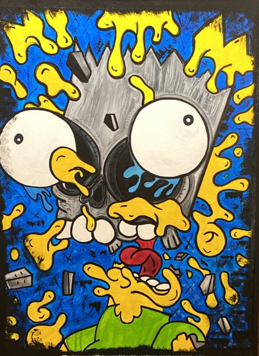 Bart blown out - JLS art - Paintings & Prints, Childrens Art, TV Shows ...