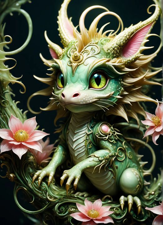 BABY DRAGON ai or digital - DREAMZ-ART - AI Art, Fantasy