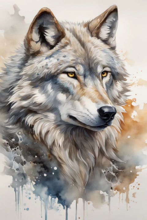 WOLF ai or digital - DREAMZ-ART - Digital Art & AI, Animals, Birds, & Fish,  Wolves - ArtPal