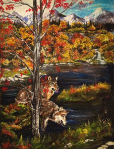 Artistic Watecolor Wolf Painting Set - CreativeModernArt - Paintings &  Prints, Animals, Birds, & Fish, Wolves - ArtPal