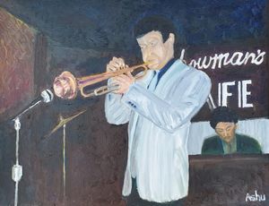 #Harlem #Trumpeter - #painting