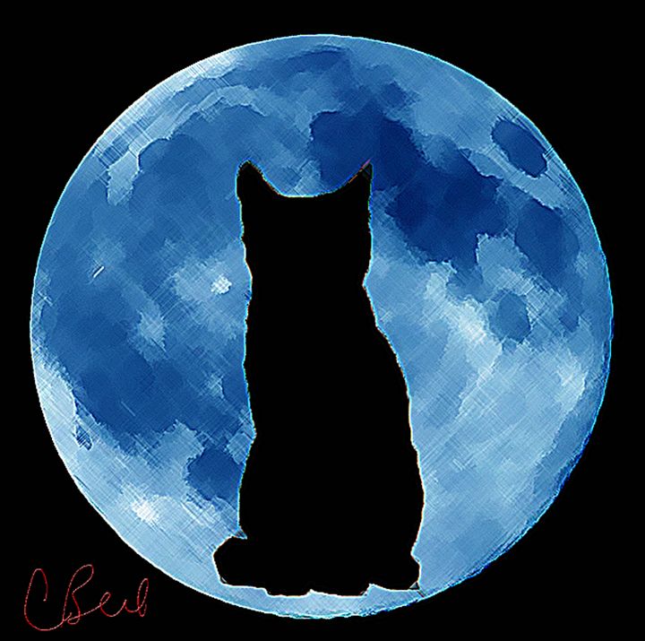 Cat in the Moon - MannyBell