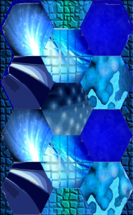 Blue Pentagons - MannyBell