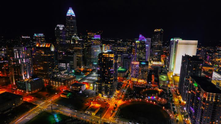 uptown Charlotte lights - TimBakerPhotography