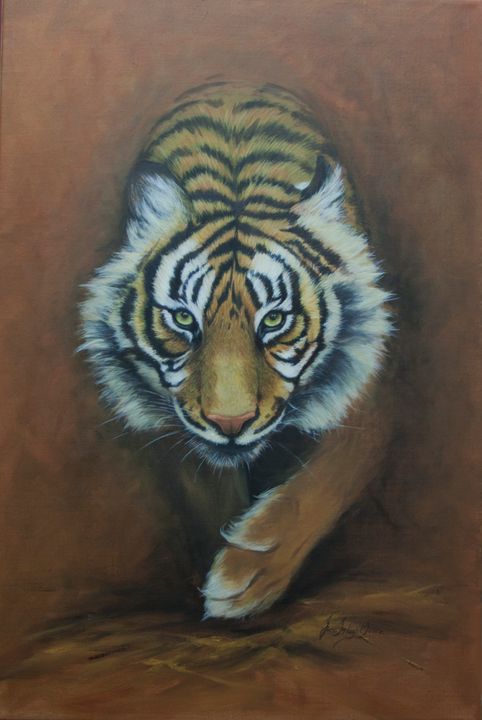 tiger oil painting