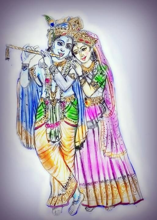 Sketch of hindu goddess durga or kali mata outline editable illustration   wall stickers woman wife weapon  myloviewcom