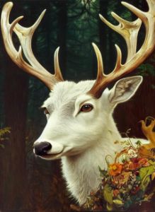 The White Woodland Stag