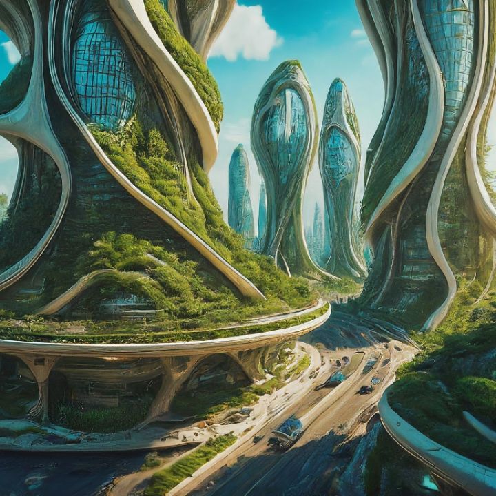 Neural Artist Modern City Architecture - Neural art - Digital Art & AI, Buildings ...
