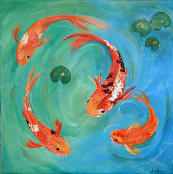 Easy Koi Pond Paintings