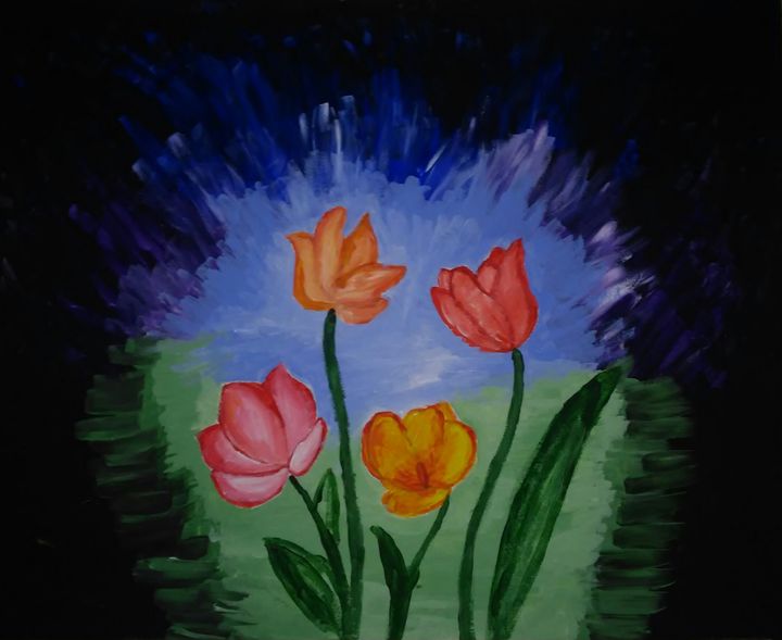 Flowers that grow in the darkness Andrea Lyn Paintings & Prints