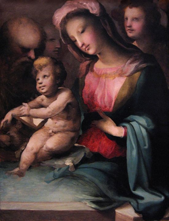 The Holy Family with Angels - Master style