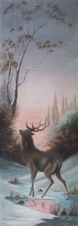 Stag in snowy landscape - Master style