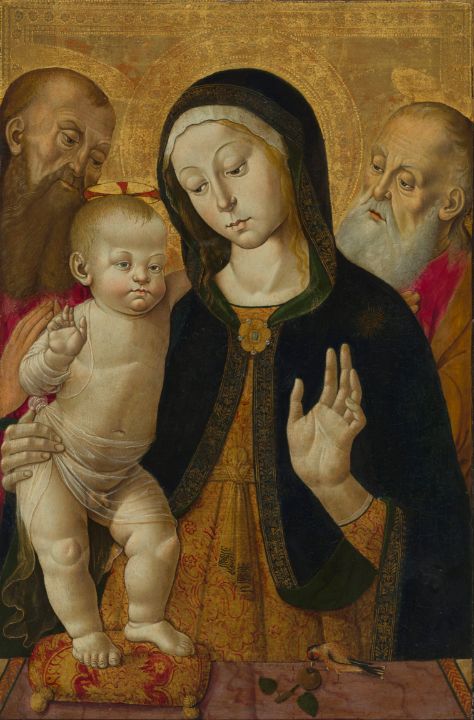 Madonna and Child with Two Hermit Sa - Master style