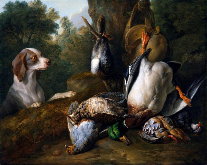 Still Life with Dog and Game - Master style