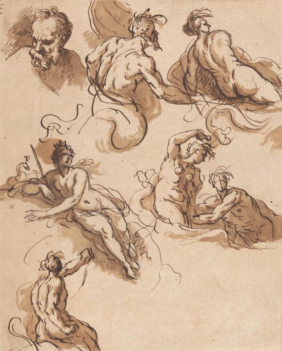 Sheet of Classical Figure Studies - Master style