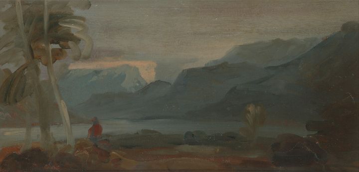 Mountainous Landscape with Figures a - Master style
