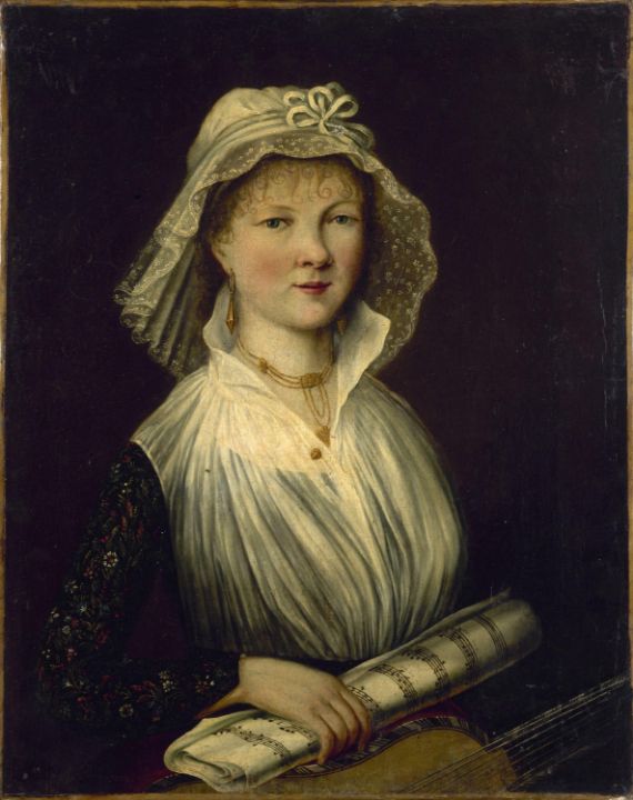 Portrait de femme tenant un rouleau - Master style