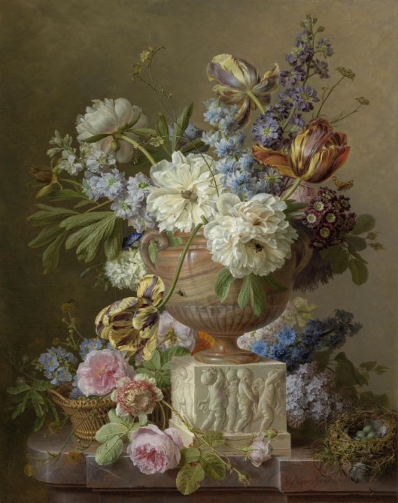 Flower Still-life with an Alabaster - Master style