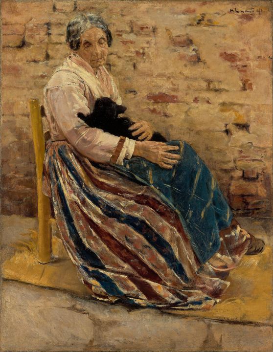 Max Liebermann German An Old Woman w - Master style