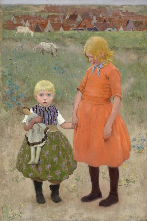Gari Melchers American The Sisters c - Master style