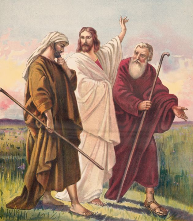 The walk to Emmaus - Master style - Paintings & Prints, People