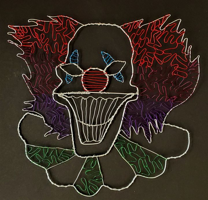 Creepy Clown Art - Alice's Wire Wonderland