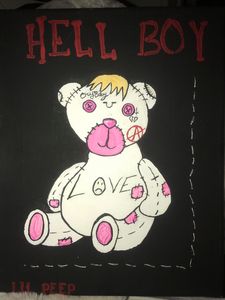 lil peep with teddy bear