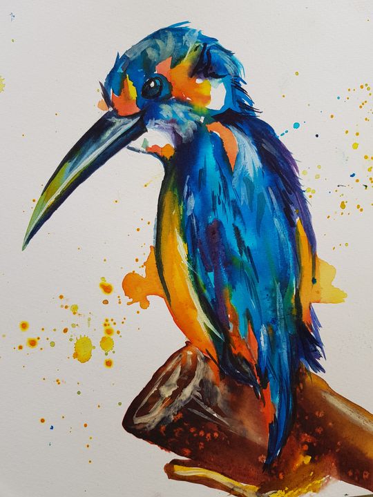 Kingfisher bird - Sammyjo Artwork