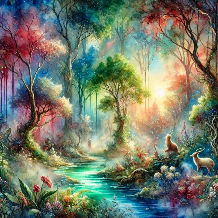 Enchanted Forest Symphony - Visionary Vibes Gallery - Digital Art