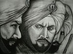 Sultan charcoal drawing 001