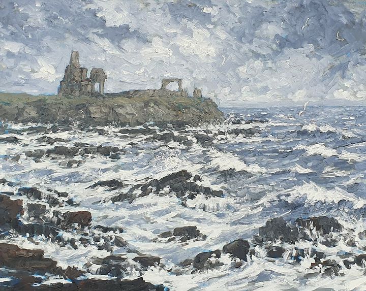 heavy seas at newark castle - colin ross jack