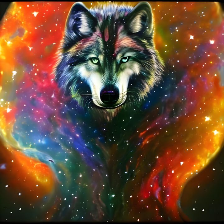Cosmic Wolf - Amazing Art
