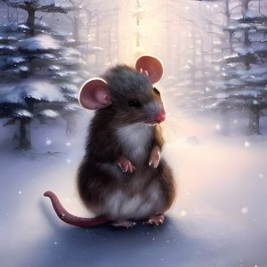 Mouse in Winter - Amazing Art