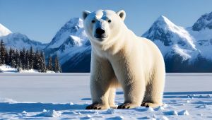 Polar Bear and Mountains