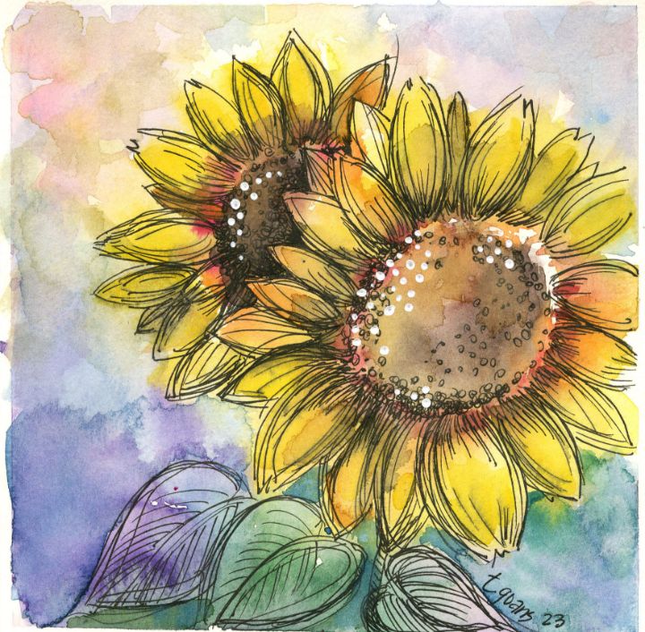 Sunflower Friends - The Yellow Room Art Studio - Paintings & Prints ...