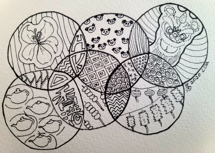 Hibg Kong Doodle - Lisa Art HK - Drawings & Illustration, Ethnic