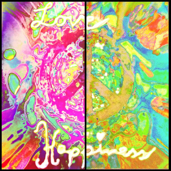 Peace, Love & Happiness - Black Rose- Phoenix JD. - Paintings & Prints ...