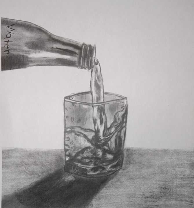 Water in glass - RealTimeArt - Drawings & Illustration, Still Life ...