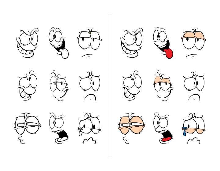 How to Draw a Funny Face Boy