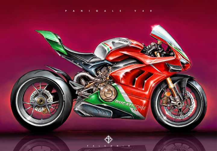 Ducati Panigale V4R (1-2-S-swt) - Angelo Falconio Art