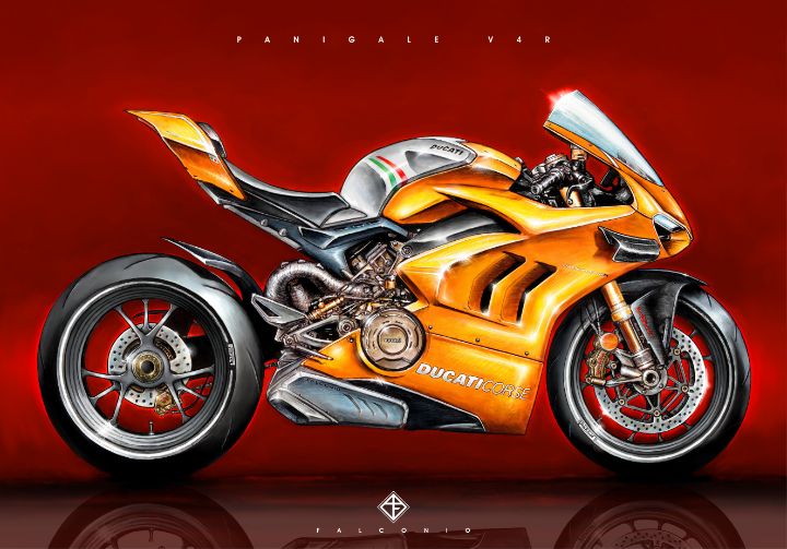 Ducati Panigale V4R (1-3-D-sw) - Angelo Falconio Art