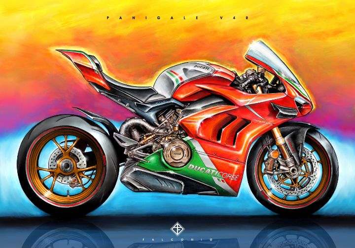 Ducati Panigale V4R (1-1-A-grt) - Angelo Falconio Art