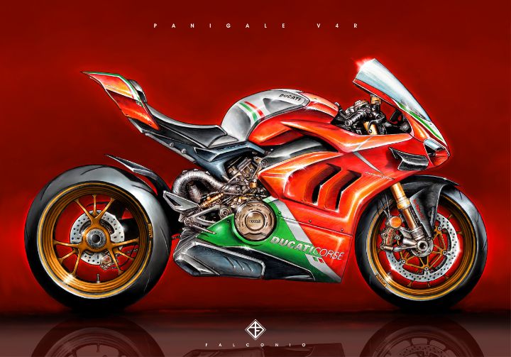 Ducati Panigale V4R (1-1-D-gyt) - Angelo Falconio Art